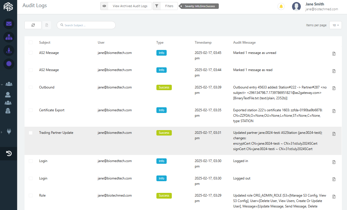 AS2 Gateway Audit