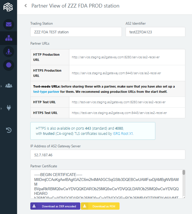AS2 Partner Configuration